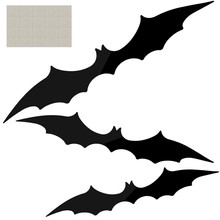 Bat - decoration set of 3 pcs. Malatec 22004