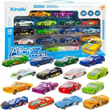 Colorful cars/springs 1:64 - 16pcs Kruzzel 20352