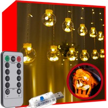 Light curtain 108LED USB warm white KŚ19736