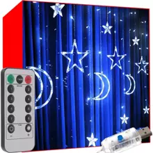 Light curtain 138 LED USB - cool white KŚ19756