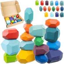 Stones/wooden blocks - 16pcs 22475