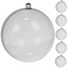 Transparent baubles 10cm - set of 5 Ruhhy 22276