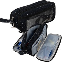 Triple foldable pencil case - black Maaleo 24511