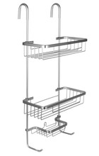 Wall-hung shower shelf - silver