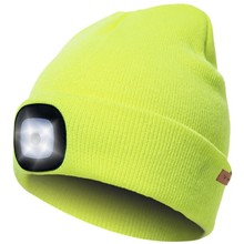 Winter hat with flashlight - yellow Trizand 22664
