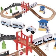 Wooden train track Kruzzel 22646