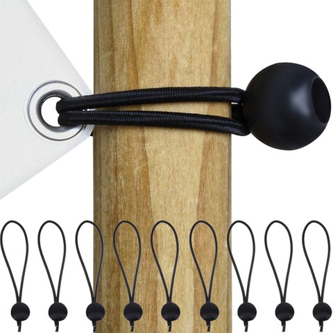 A set of rubber bands with a ball for tarpaulins - 10 pcs.