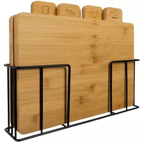 Bamboo cutting board - 4 pcs. Ruhhy 19338