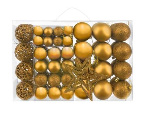 Christmas balls set of 100 pcs + golden star