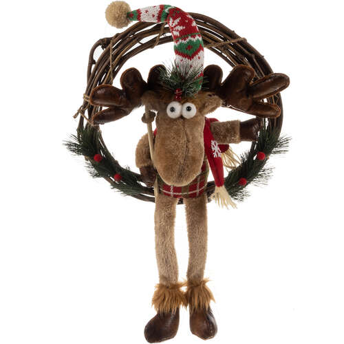 Christmas wreath for door - reindeer Ruhhy 22316