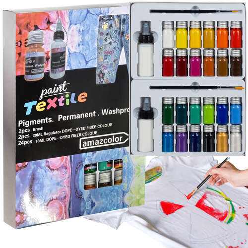 Fabric paints - 24 pcs. 180ml Maaleo 22948