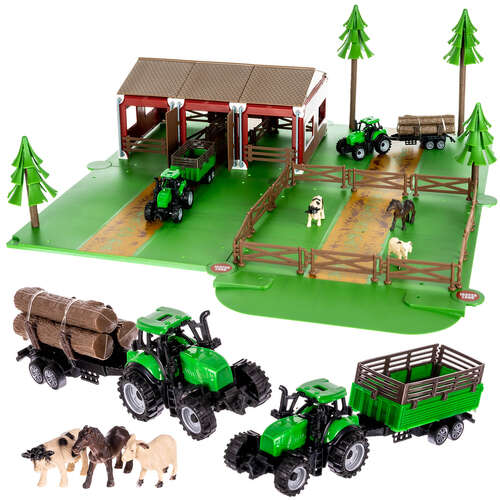 Farm with animals + 2 farm cars 22404