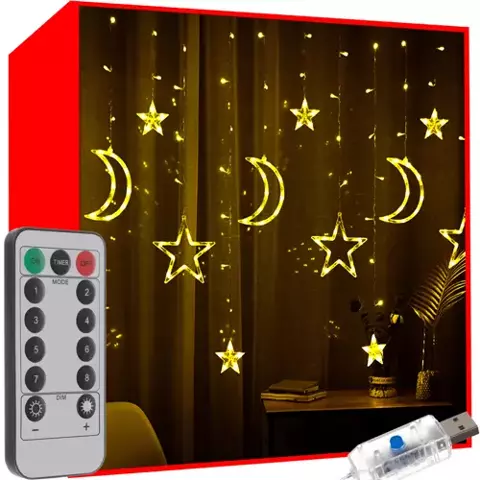 Light curtain 138 LED USB - warm white KŚ19758