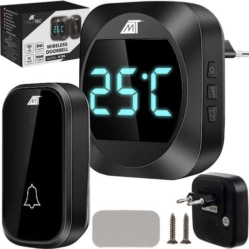 Malatec 21911 black wireless doorbell