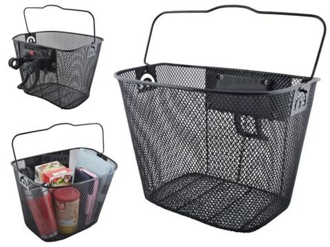 Metal basket for a bicycle