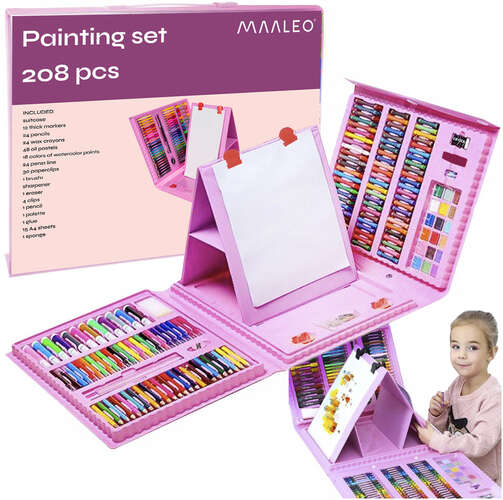 Painting set 208 pcs in a case