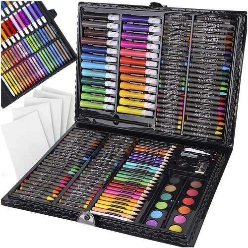 Painting set in a suitcase, 168 pcs, black 