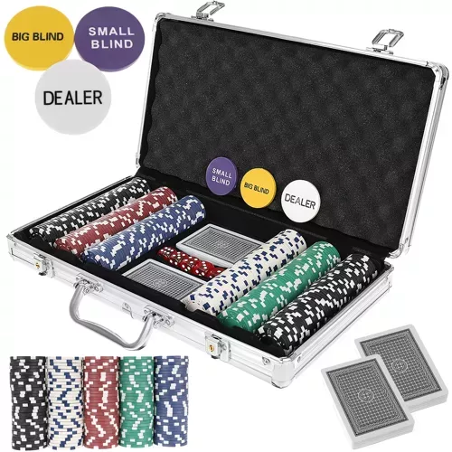 Poker - set of 300 chips in case HQ 23528