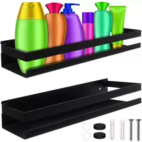 Ruhhy 19188 black bathroom shelf