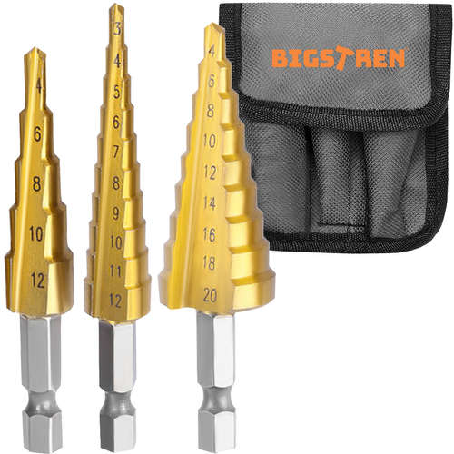 Set of conical drills - 3 pcs.