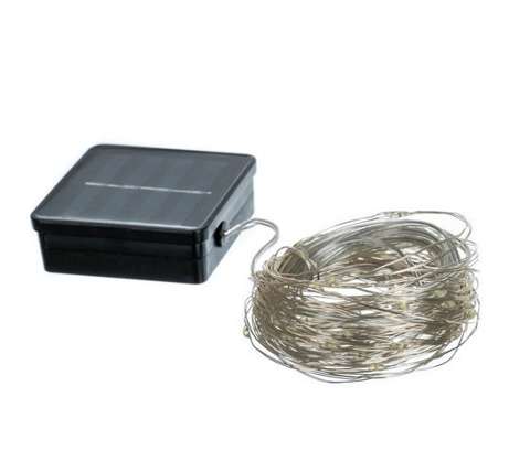 Solar Christmas lights - 100LED wires, white