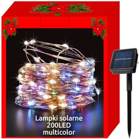 Solar Christmas lights - wires 200LED multicolor