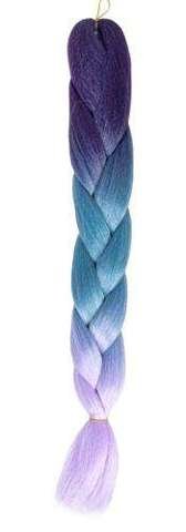 Synthetic hair braids ombre blue/fio W10342