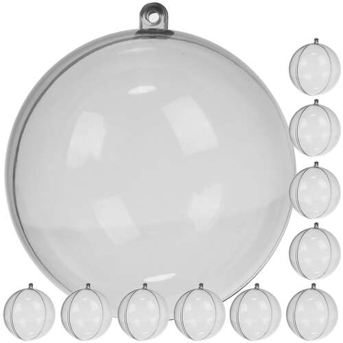 Transparent baubles 12cm set of 10 Ruhhy 22279