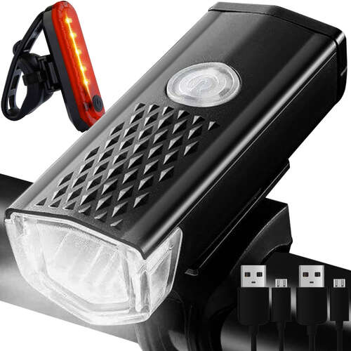 USB LED Bike Light + Rear Light 23679