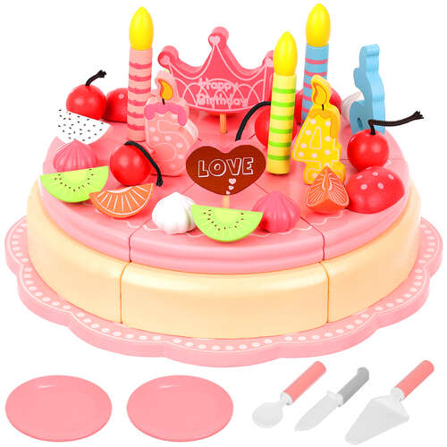 Wooden birthday cake