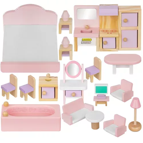 Wooden furniture set for dolls 22609