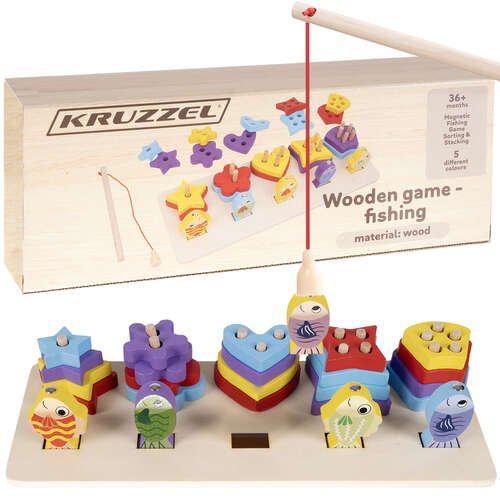 Wooden sorter - fishing Kruzzel 22565