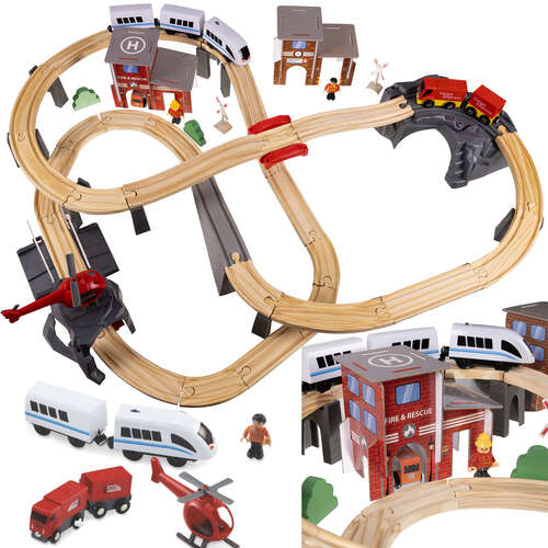 Little town wooden railway set online