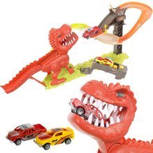 Dinosaurier-Werferstrecke + 2 Autos