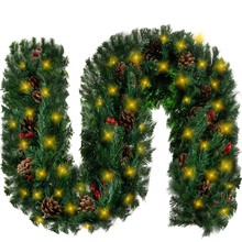 Weihnachtsbaumgirlande 2,7 m mit Ruhhy 22322 LED-Lichtern