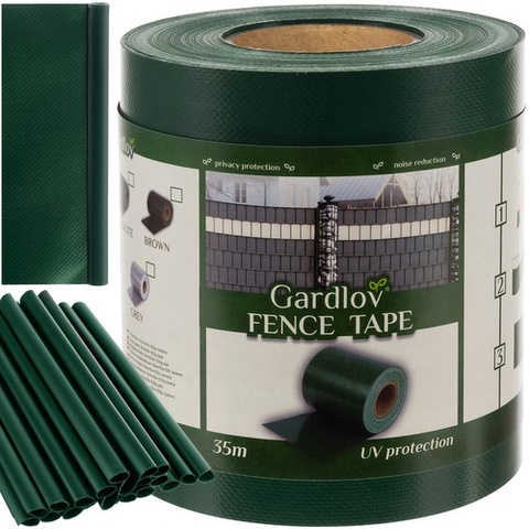 Fencing tape 19cmx35m 630g/m2 green 23706