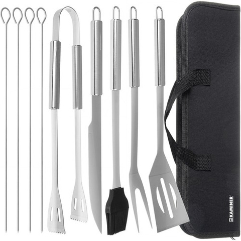 Barbecue tools - set of 9 accessories + case