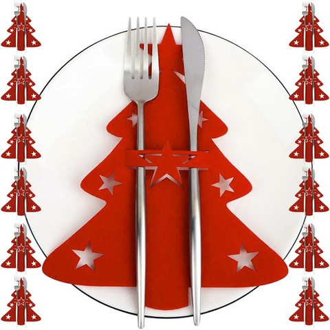 Cutlery case - Christmas trees 12 pcs. Ruhhy 22304