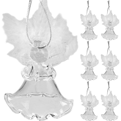 Transparent baubles - angels 6 pcs. Ruhhy 22497