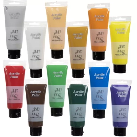 Acrylic paints 12pcs 100ml Maaleo 20424