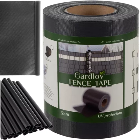 Fencing tape 19cmx35m 450g/m2 anthracite 23696