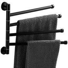 Bathroom Towel Rack - Black Ruhhy 24474