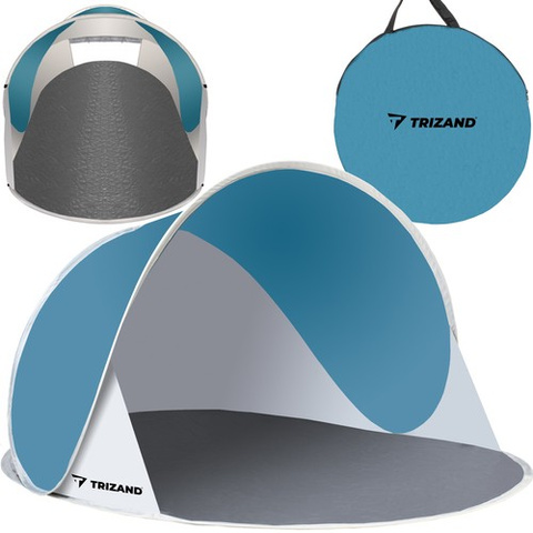 Beach tent 145x100x70cm - turquoise - gray 