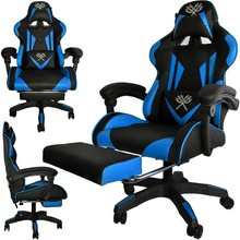 Gaming Chair - Black and Blue Dunmoon