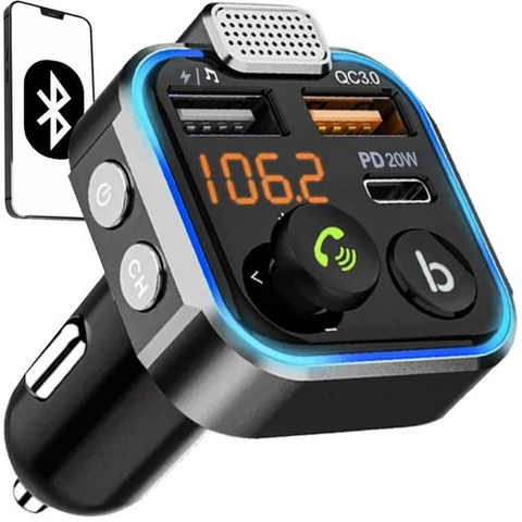 Xtrobb 22355 Bluetooth FM Transmitter/Charger