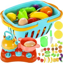 Vegetables and fruits for cutting with basket 22877