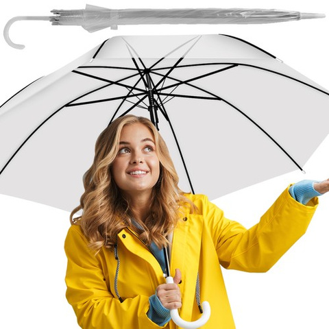 Transparent white umbrella