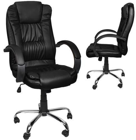 Office chair eco leather - black MALATEC