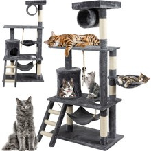 Cat tree 141cm gray Purlov 21713